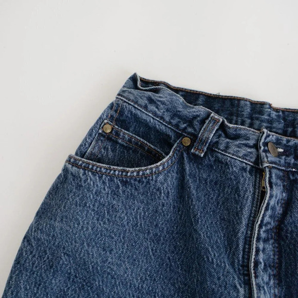 Vintage Levi's Orange Tag Dark Wash Tapered Denim Jeans 12 made in U.S.A. - Picture 9 of 14